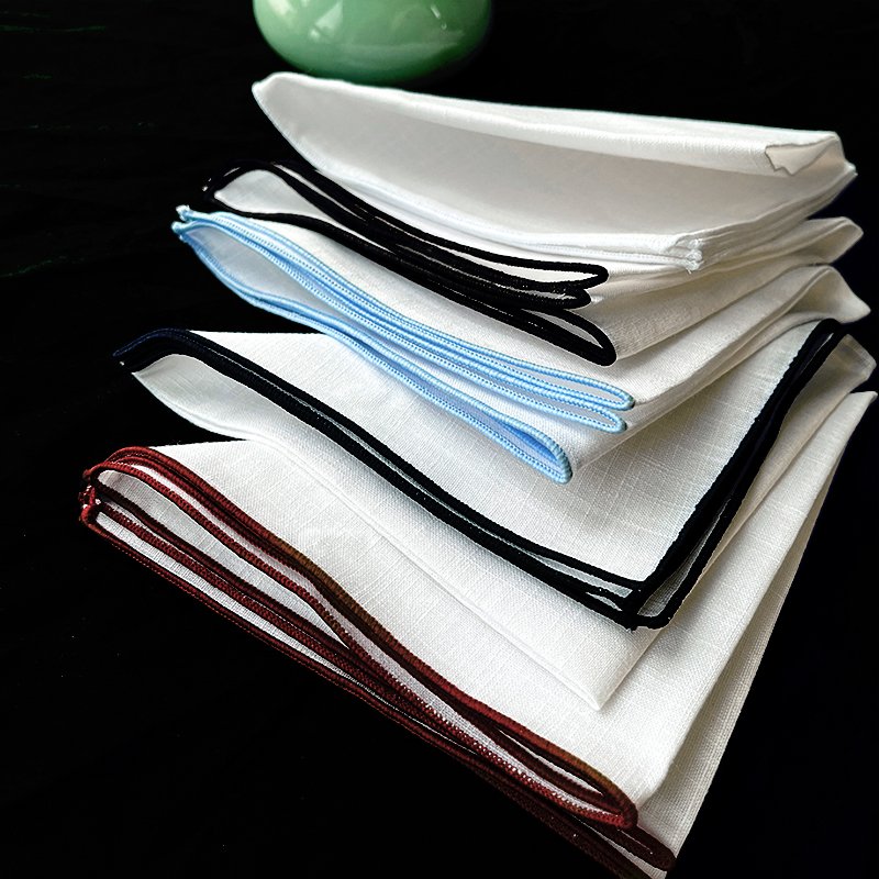 100% Cotton Men's Handkerchiefs Plain Design Large Classic Square Hankies for Winter and Summer Use