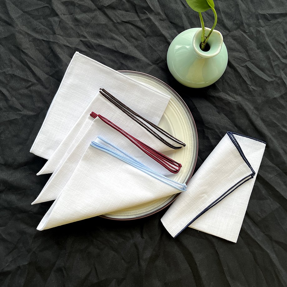 100% Cotton Men's Handkerchiefs Plain Design Large Classic Square Hankies for Winter and Summer Use