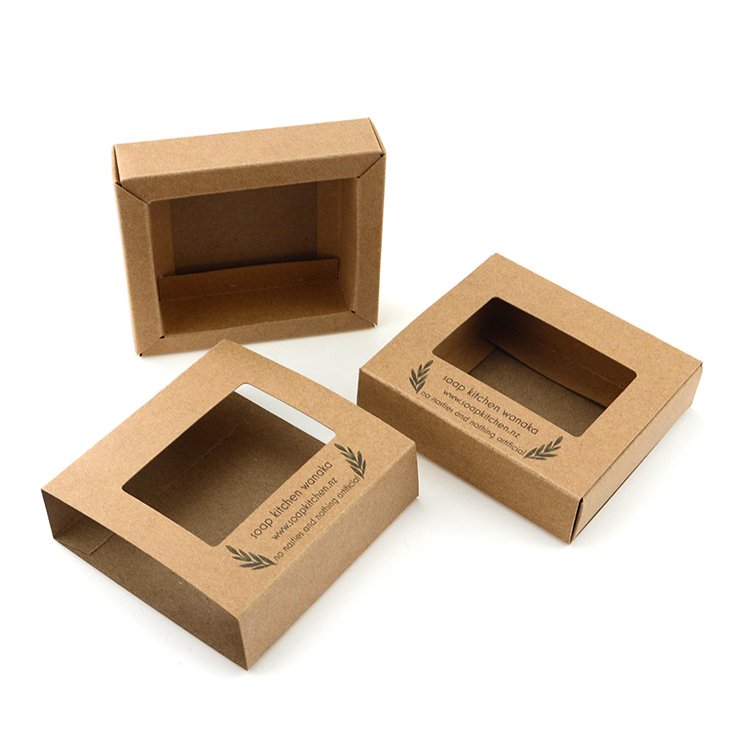 Wholesale Customized Rectangle Kraft Soap Small Stash Shipping Drawer Folding Packaging Gift Box