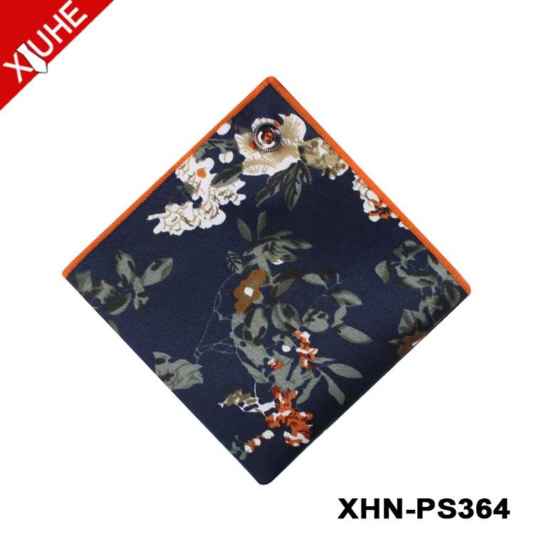 OEM ODM Handkerchieif Cotton High Quality Custom Pocket Square Cotton Digital Print Paisley Pocket Squares for Men