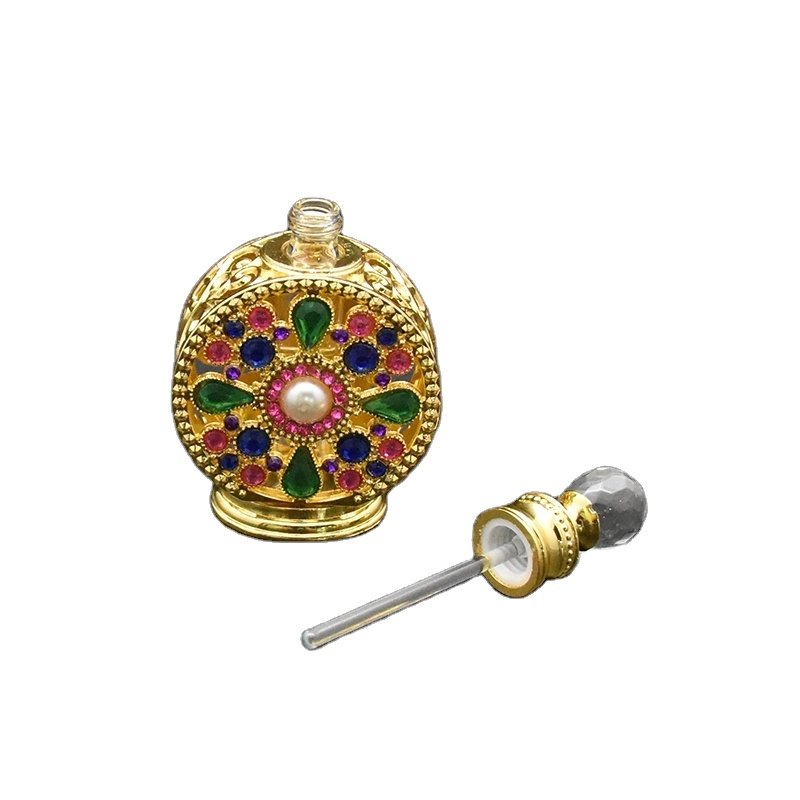 Wholesale12ml arabic products Vintage fancy luxury dubai perfume essential oil bottle attar glass perfume bottle