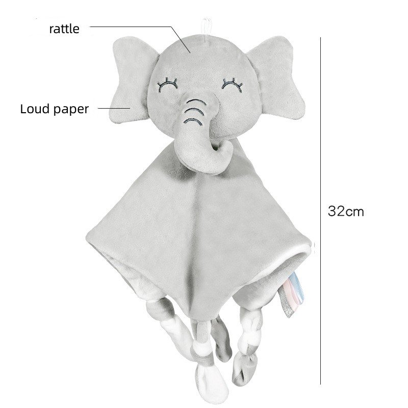 XRH Baby Animal Bunny Towel Baby Snuggle Toy Newborn Handkerchief Saliva Towel Comfort Baby Towel Rattles Toys