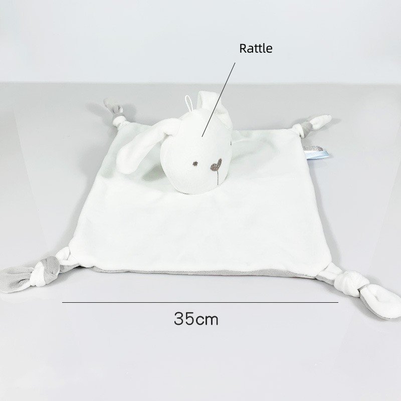 XRH Baby Animal Bunny Towel Baby Snuggle Toy Newborn Handkerchief Saliva Towel Comfort Baby Towel Rattles Toys