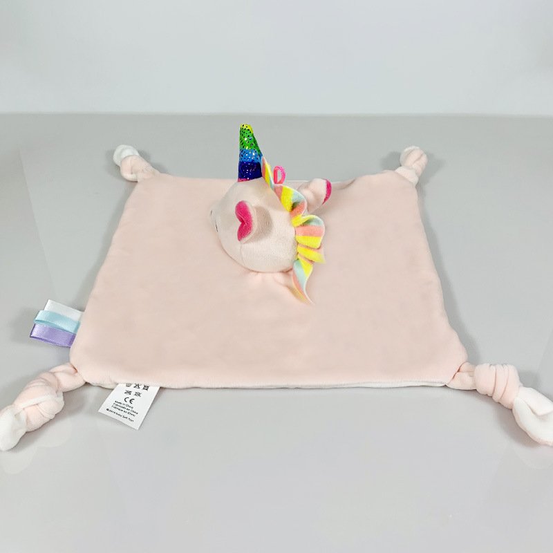 XRH Baby Animal Bunny Towel Baby Snuggle Toy Newborn Handkerchief Saliva Towel Comfort Baby Towel Rattles Toys