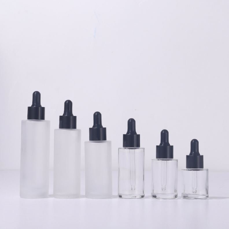 30ml Flat Shoulder Glass Dropper Bottle 30 Ml Frosted Glass Essential Oil Bottle