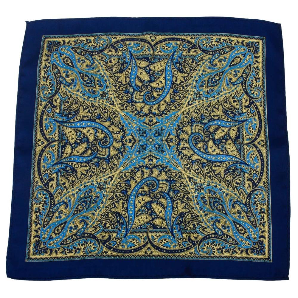2024 Hot Selling Fashion Custom Printed Pocket Square Low Price High Quality 100% Silk Men's Handkerchief Custom Logo