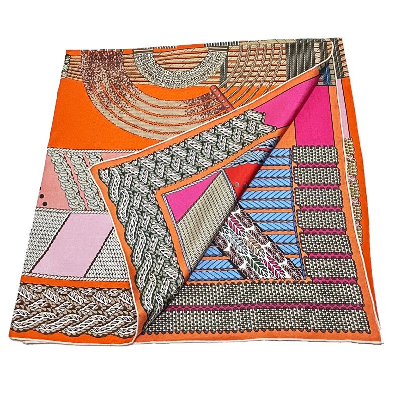 Customized Company Logo Women Digital Printing Satin Scarf 90cm Silk Square Scarves