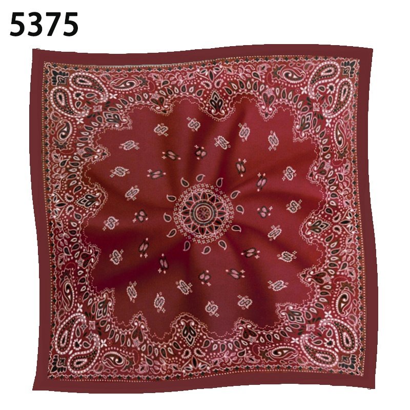 Factory directly wholesale square bottom pocket ready to ship 100 polyester paisley microfiber handkerchief
