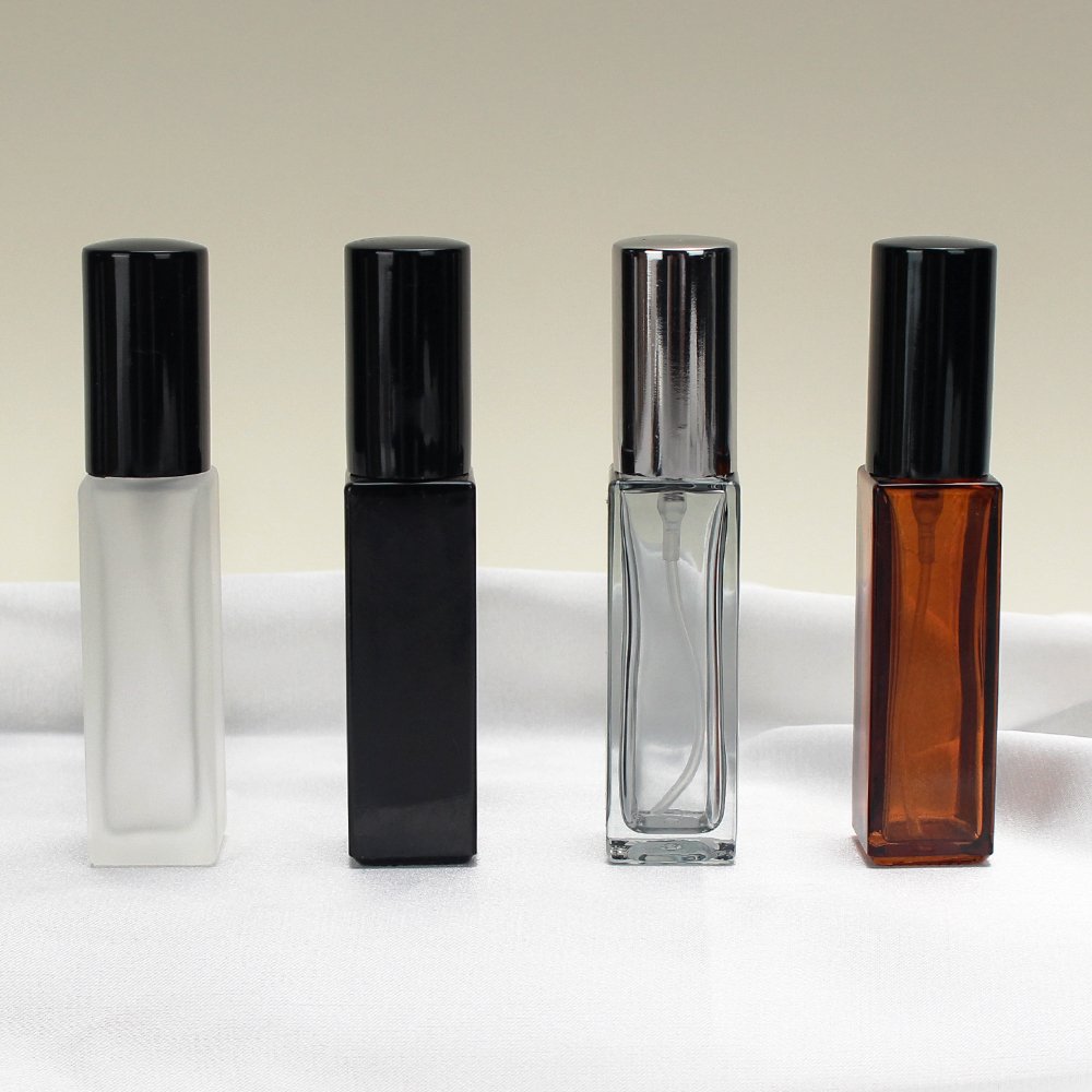 Travel spray 5ml 10ml 20ml 30ml Clear Empty Square Shaped Glass Spray Perfume Bottle Portable Atomizer Refilla bottle