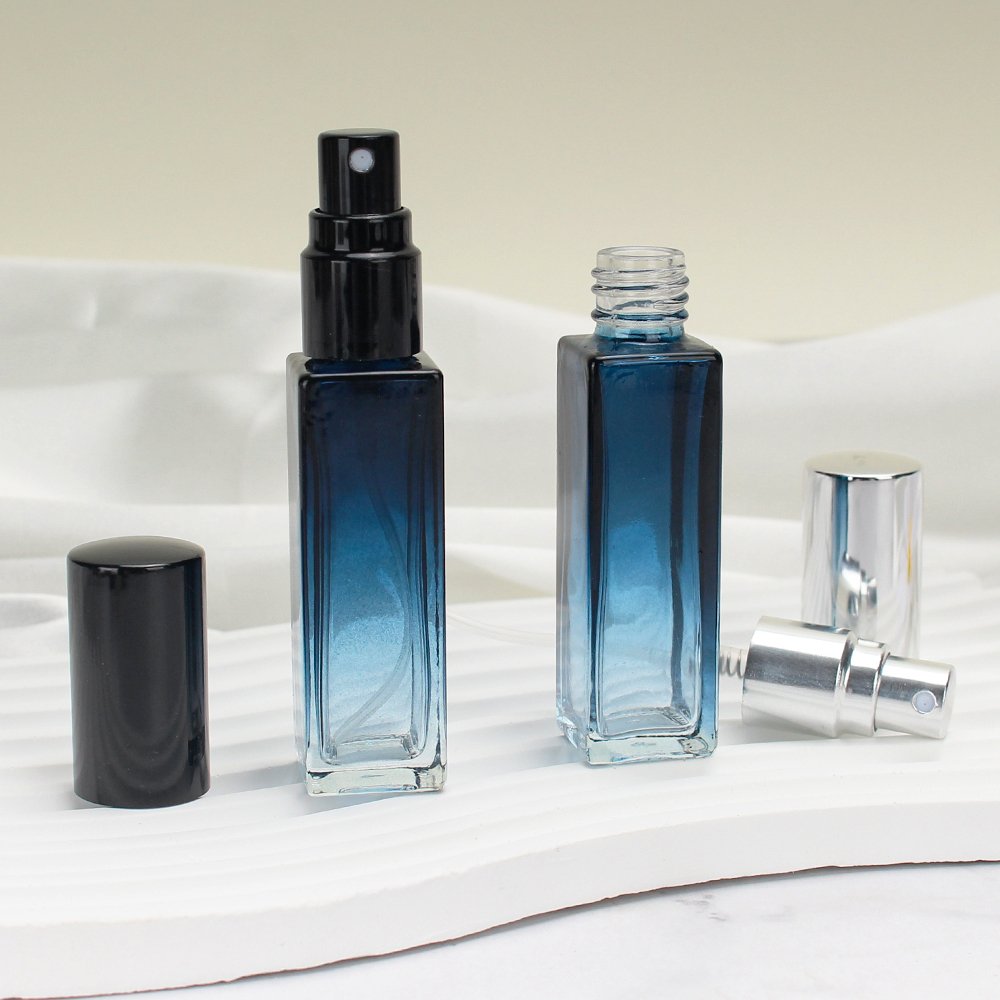 Travel spray 5ml 10ml 20ml 30ml Clear Empty Square Shaped Glass Spray Perfume Bottle Portable Atomizer Refilla bottle