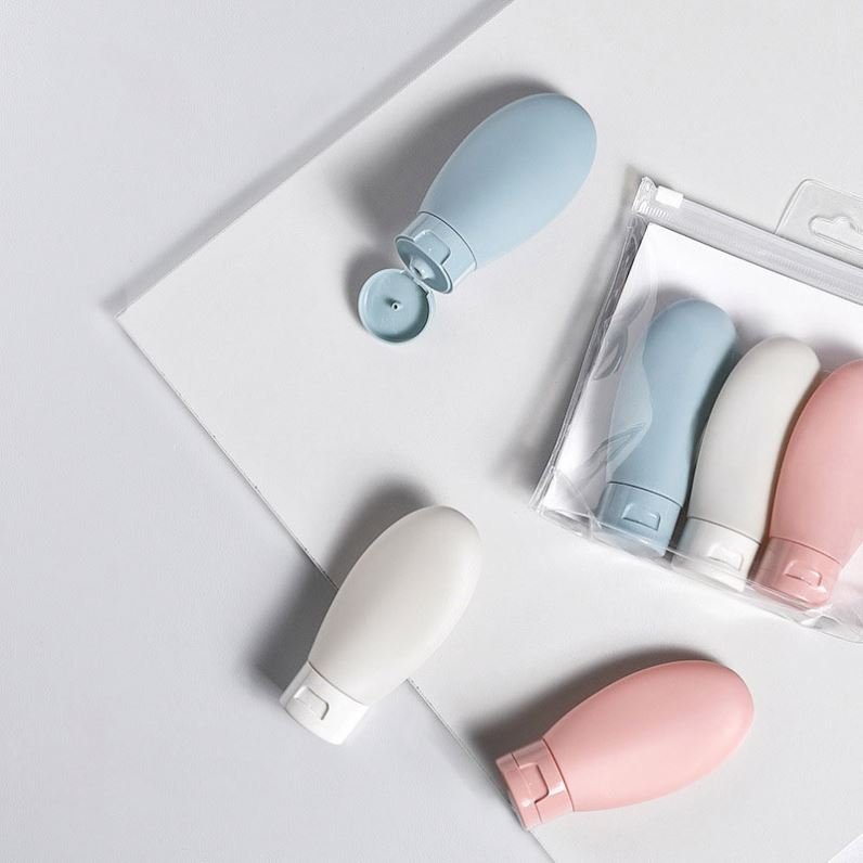 Outdoor Hotel Mini Silicone Toiletry Bottles Squeezable Travel Bottle