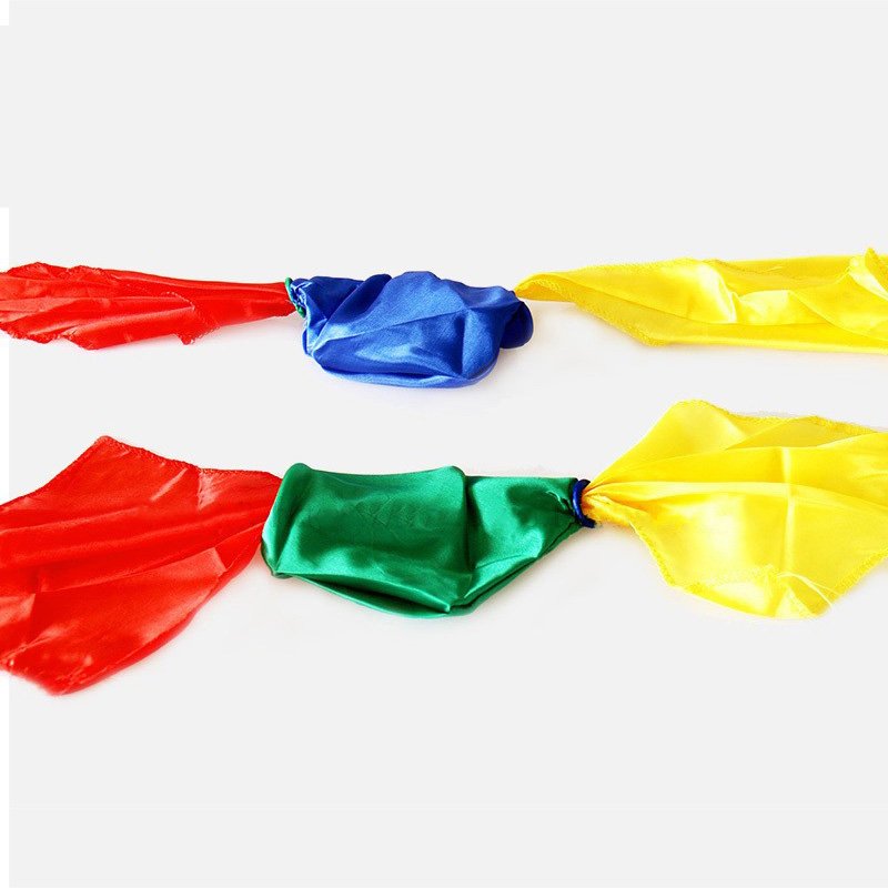 Classic Silk Double Color Changing Handkerchiefs 4 Colors Change Silk Scarf Magic Tricks Silk Change Color Magic props