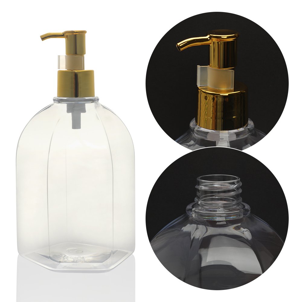 Empty Cosmetic Packaging Transparent Acrylic Irregular Shape Plastic Bottle 30ml 300ml 500ml Pet Plastic Pump Lotion