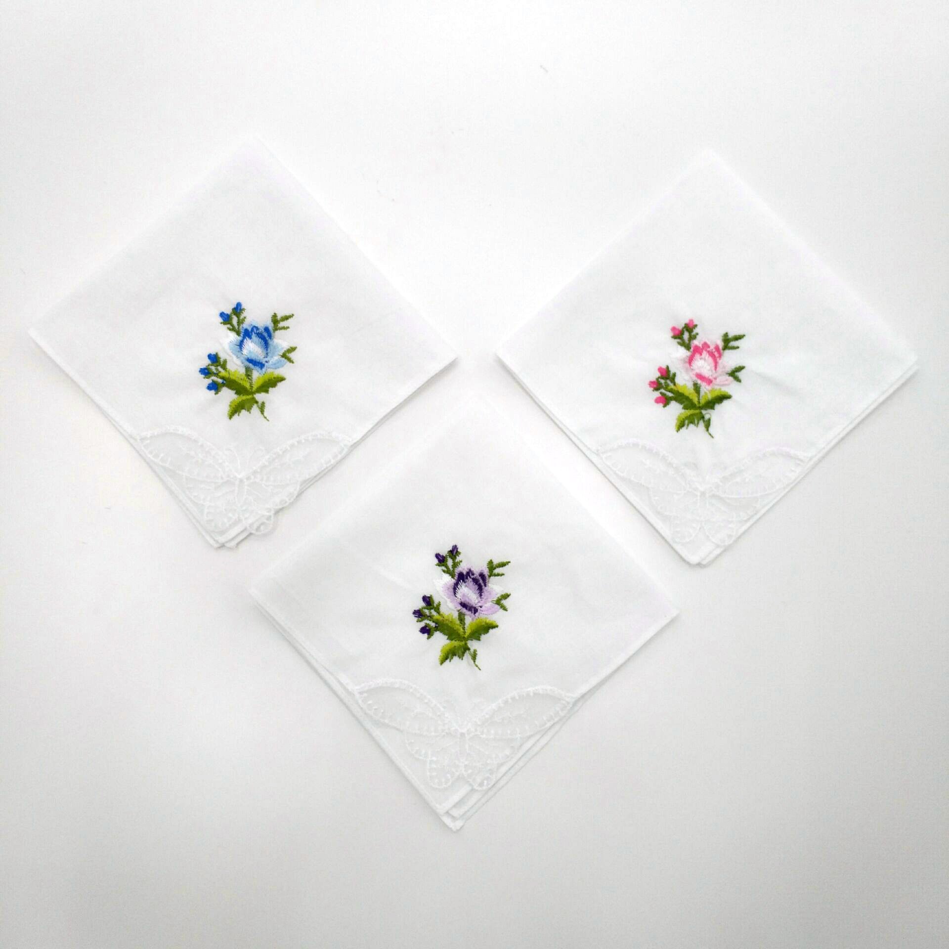 women's cotton handkerchief women's cotton handkerchief ladies gift handkerchief for wedding