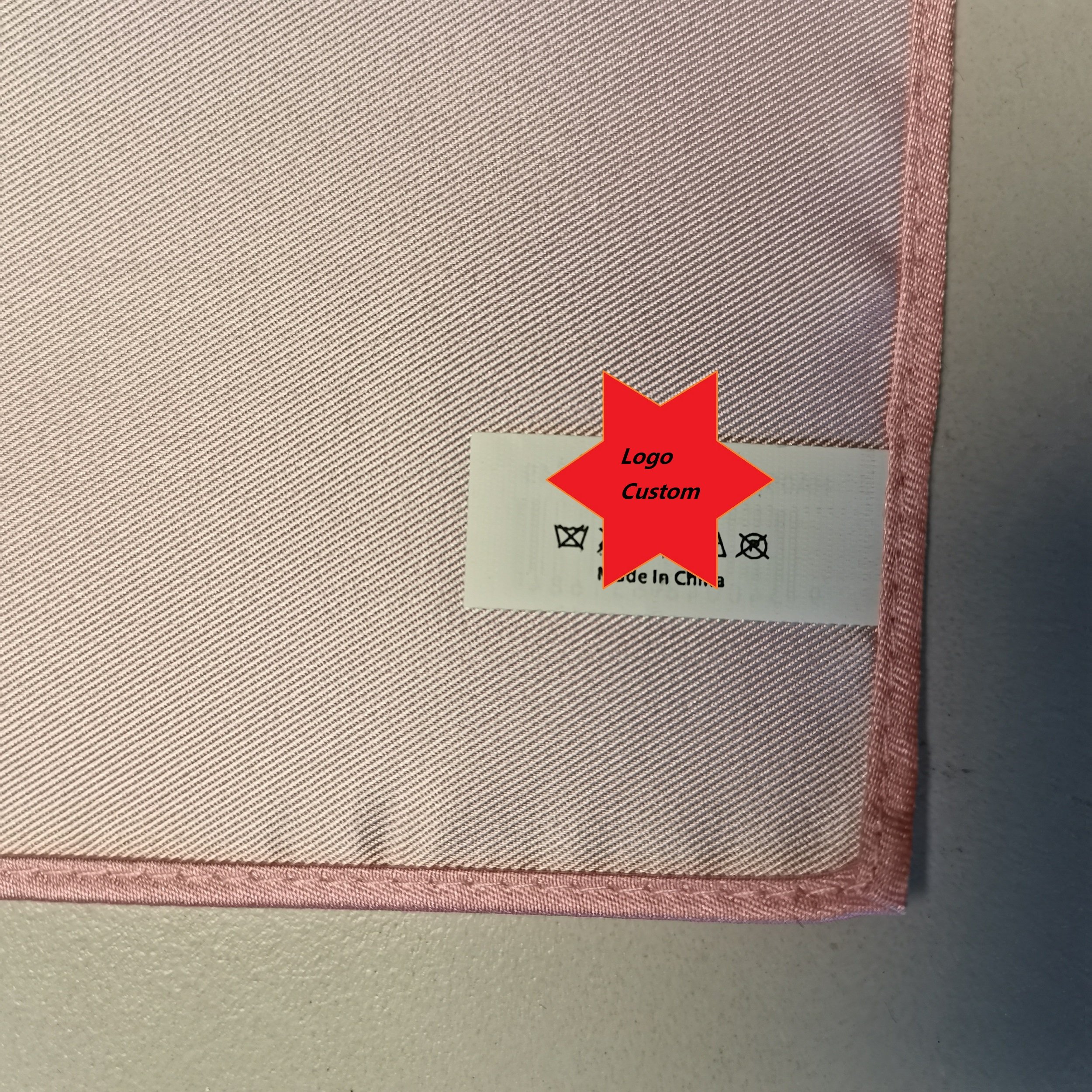 High Quality Pure Silk Jacquard Pink Solid Wedding Necktie Handkerchief Customization For Men Classic Tie Pocket Square Set