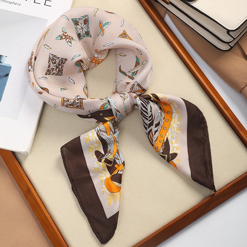 Customized promotional gifts, silk printed scarves, OPP bag packaging