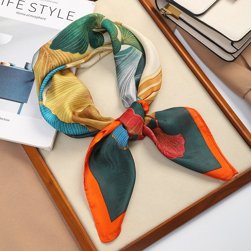 Customized promotional gifts, silk printed scarves, OPP bag packaging