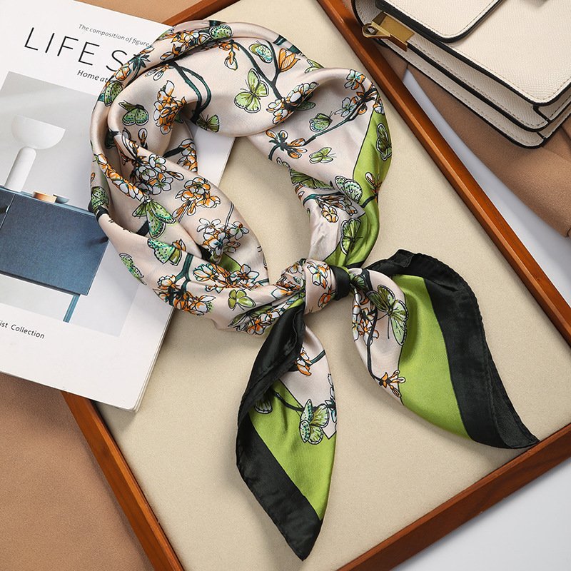 Customized promotional gifts, silk printed scarves, OPP bag packaging