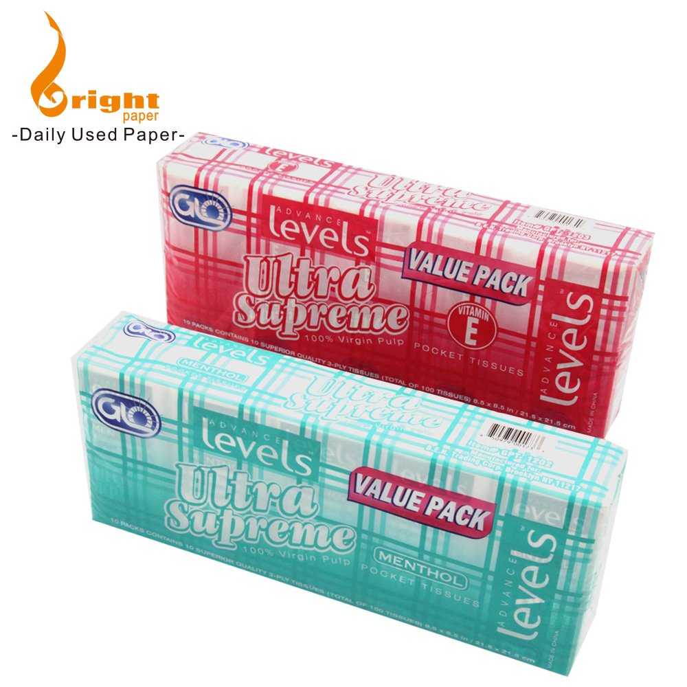 New products customized standard bulk facial handkerchief pocket tissue paper