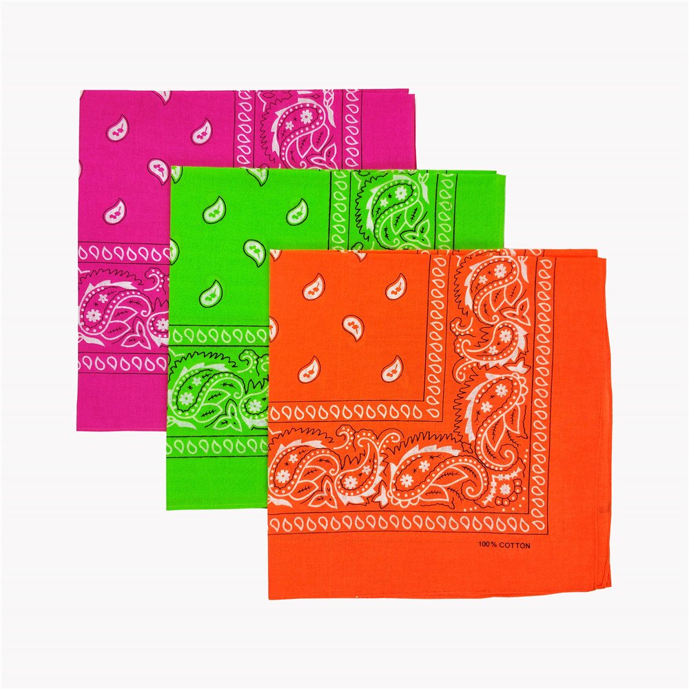 Wholesale soft multipurpose square handkerchiefs customized rpet recycled cotton fabric bandana fabric handkerchief