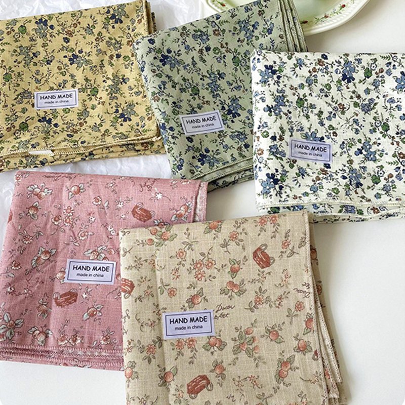 Custom Handkerchief Cotton Neck Scarves Small Neckerchief Bag Scarfs Square Headband Bandana Head Hair Scarf for Women
