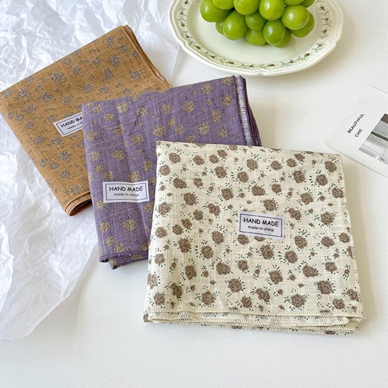 Custom Handkerchief Cotton Neck Scarves Small Neckerchief Bag Scarfs Square Headband Bandana Head Hair Scarf for Women