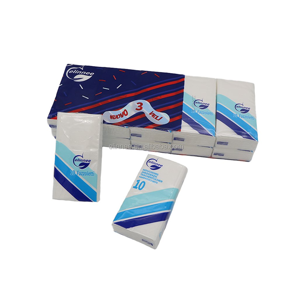 Soft high quality travel pack standard size Handkerchief Paper Virgin Wood Pulp Facial Tissue Pocket Tissue