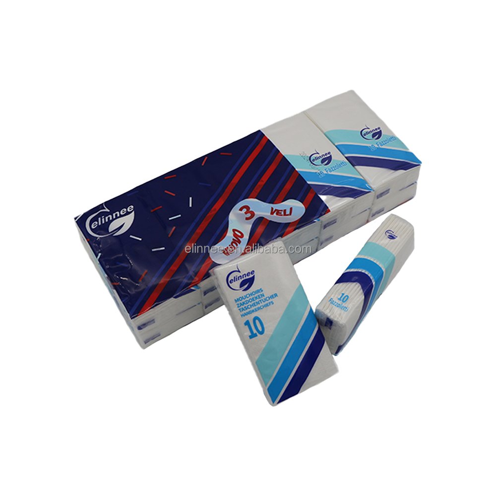 Soft high quality travel pack standard size Handkerchief Paper Virgin Wood Pulp Facial Tissue Pocket Tissue