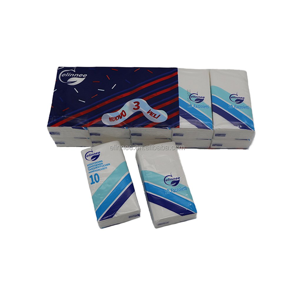Soft high quality travel pack standard size Handkerchief Paper Virgin Wood Pulp Facial Tissue Pocket Tissue