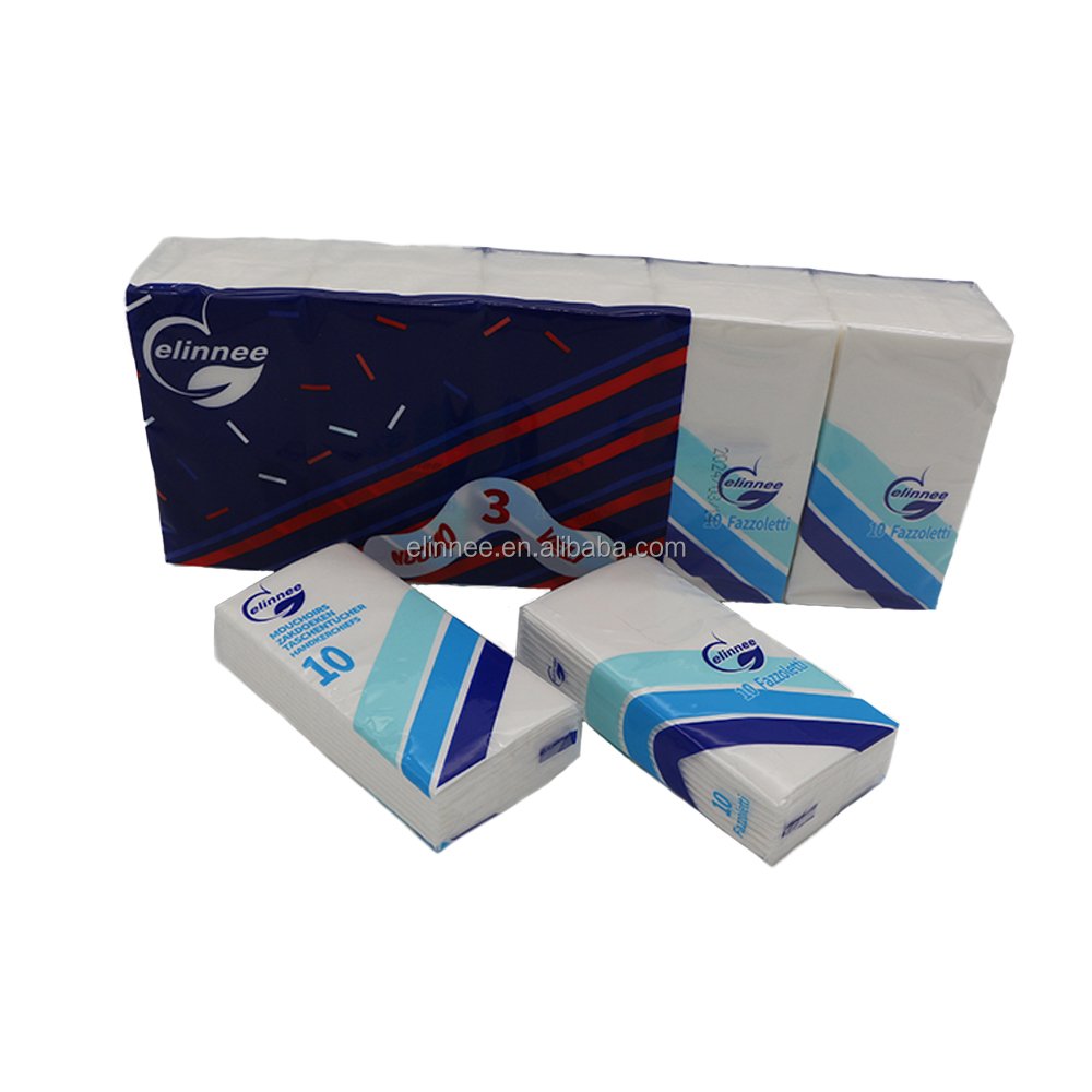 Soft high quality travel pack standard size Handkerchief Paper Virgin Wood Pulp Facial Tissue Pocket Tissue