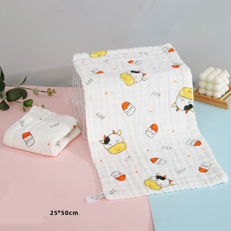 Baby Towel Cotton 6 Layers Gauze Newborn Infant Toddler Face Towel Hand Bathing Bibs Handkerchief Children Soft Towel