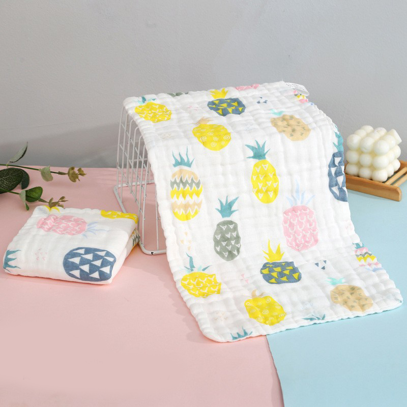 Baby Towel Cotton 6 Layers Gauze Newborn Infant Toddler Face Towel Hand Bathing Bibs Handkerchief Children Soft Towel