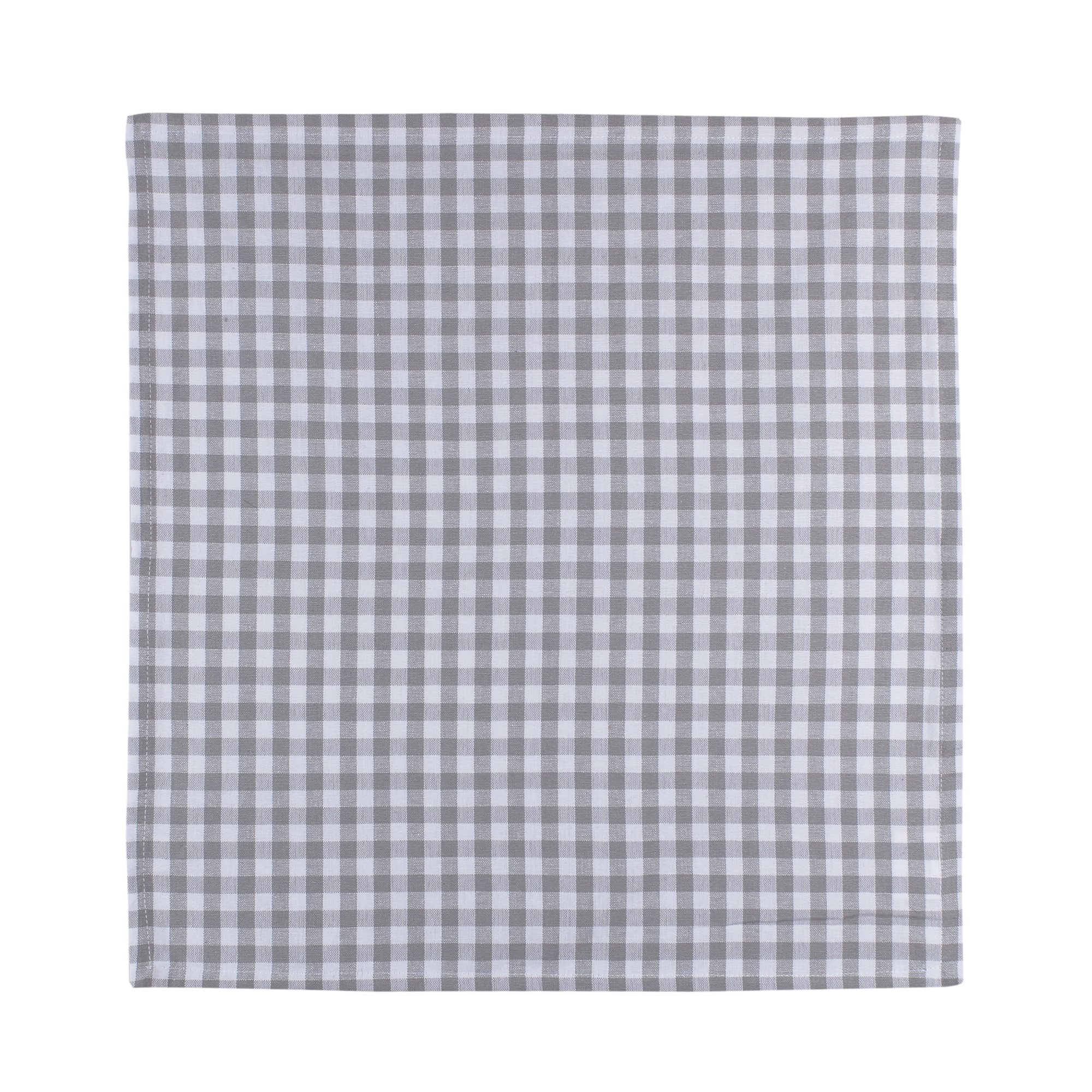 100% Cotton Plain Grey Check Napkins Soft Woven Fabric for Dining Kitchen or Airplane Use for Restaurants Weddings