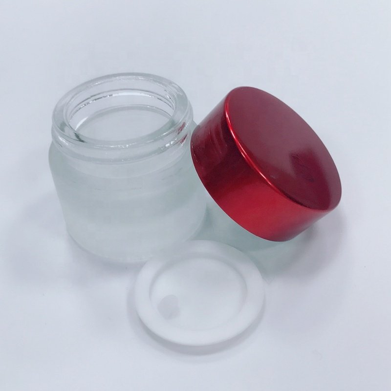 15ml 0.5oz Amber Green blue Glass Jar With Aluminium Cap Custom Printed Cream Glass Cosmetic Jars