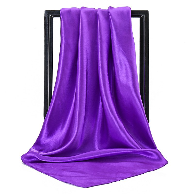 2024 Popular Wholesale New Women Solid Color Chiffon Model Scarf Multifunction Soft Silk Satin Hijab