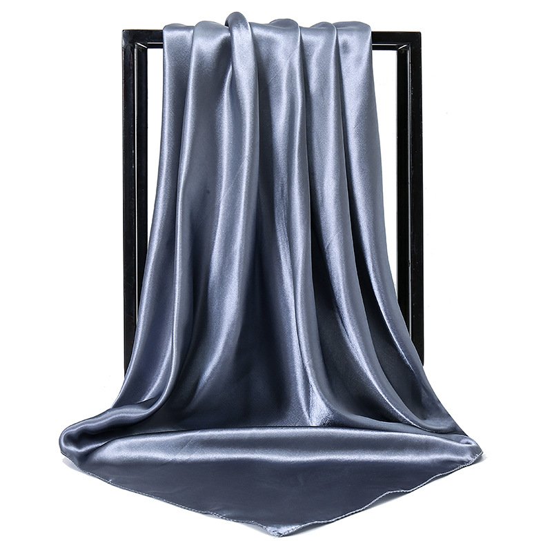 2024 Popular Wholesale New Women Solid Color Chiffon Model Scarf Multifunction Soft Silk Satin Hijab