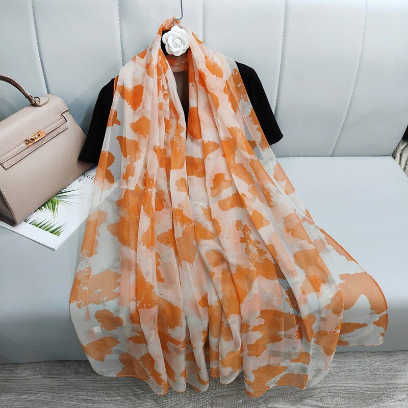 DOMOHO Yurou Scarf Women's Kerchief Thin Shawl Parasol Outdoor Fashion Square Beach Towel Multifunctional Kerchief For Adults