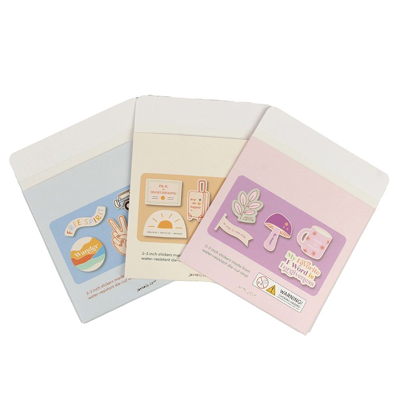 Custom brand envelope design sticker pack with window for packaging envelope packaging box