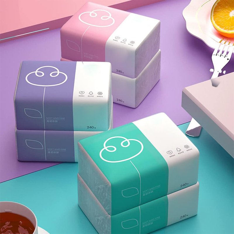 Factory sales Printed Logo Biodegradable Disposable Ultra Soft customize facial tissue paper