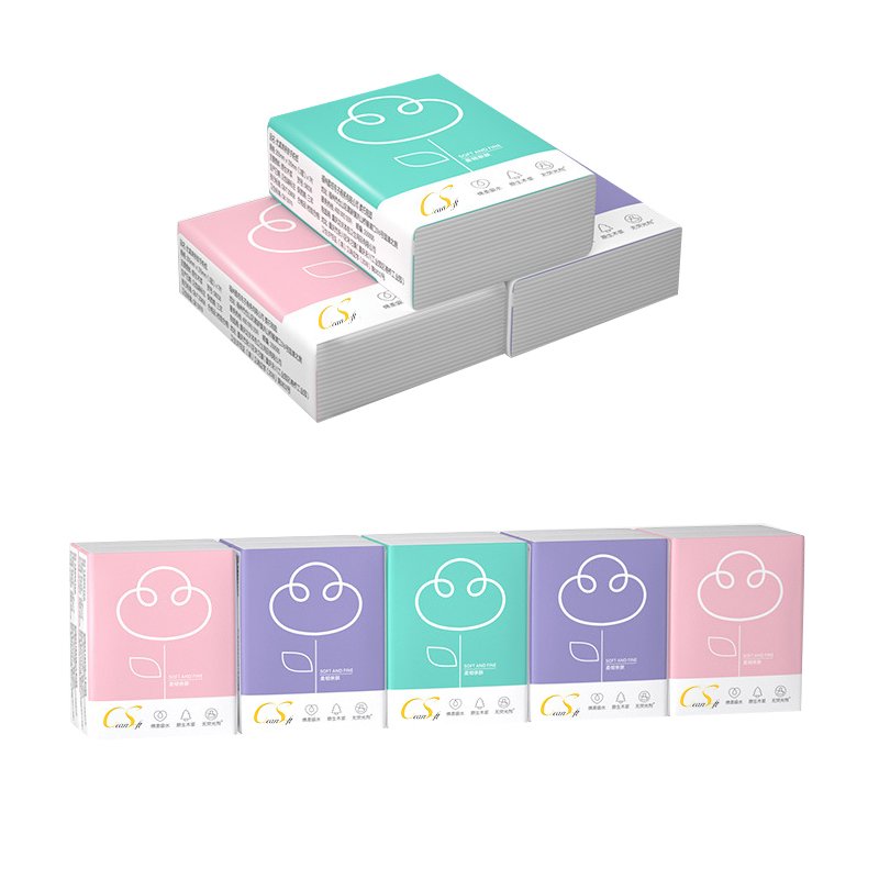 Factory sales Printed Logo Biodegradable Disposable Ultra Soft customize facial tissue paper