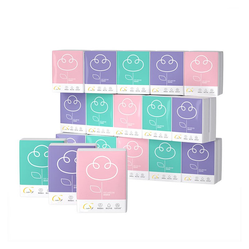 Factory sales Printed Logo Biodegradable Disposable Ultra Soft customize facial tissue paper
