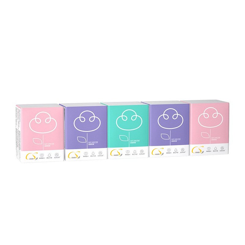 Factory sales Printed Logo Biodegradable Disposable Ultra Soft customize facial tissue paper