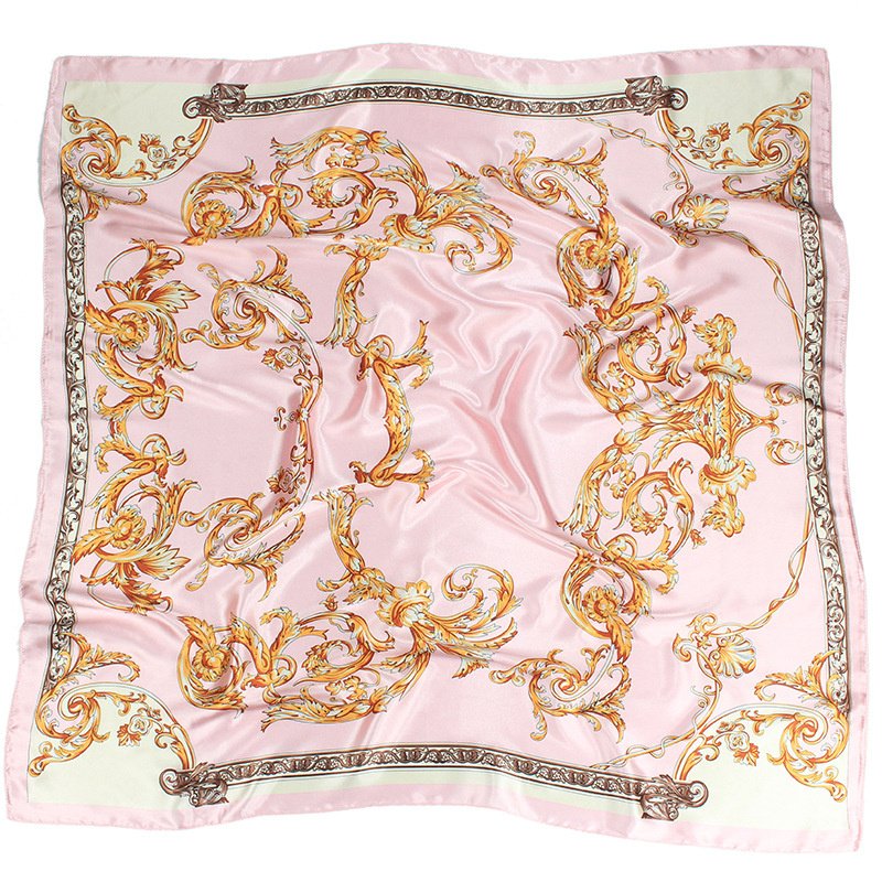 HZW-22043 Wholesale Print Wrap Handkerchief Bandana Neck Tie Scarves Shawls Women Small Square Satin Scarf-90*90cm
