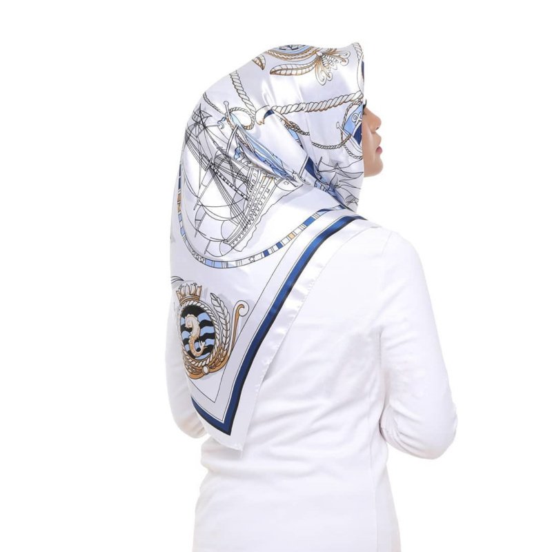 HZW-22043 Wholesale Print Wrap Handkerchief Bandana Neck Tie Scarves Shawls Women Small Square Satin Scarf-90*90cm