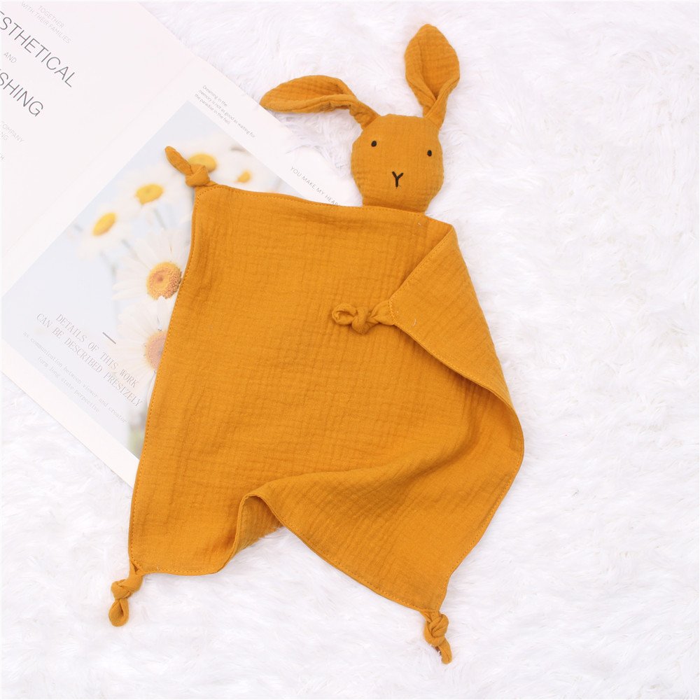 Baby Cotton Gauze Comforter Cloth Baby Sleeps Doll Rabbit Comforter Handkerchief Crepe Cloth Comfort Toy