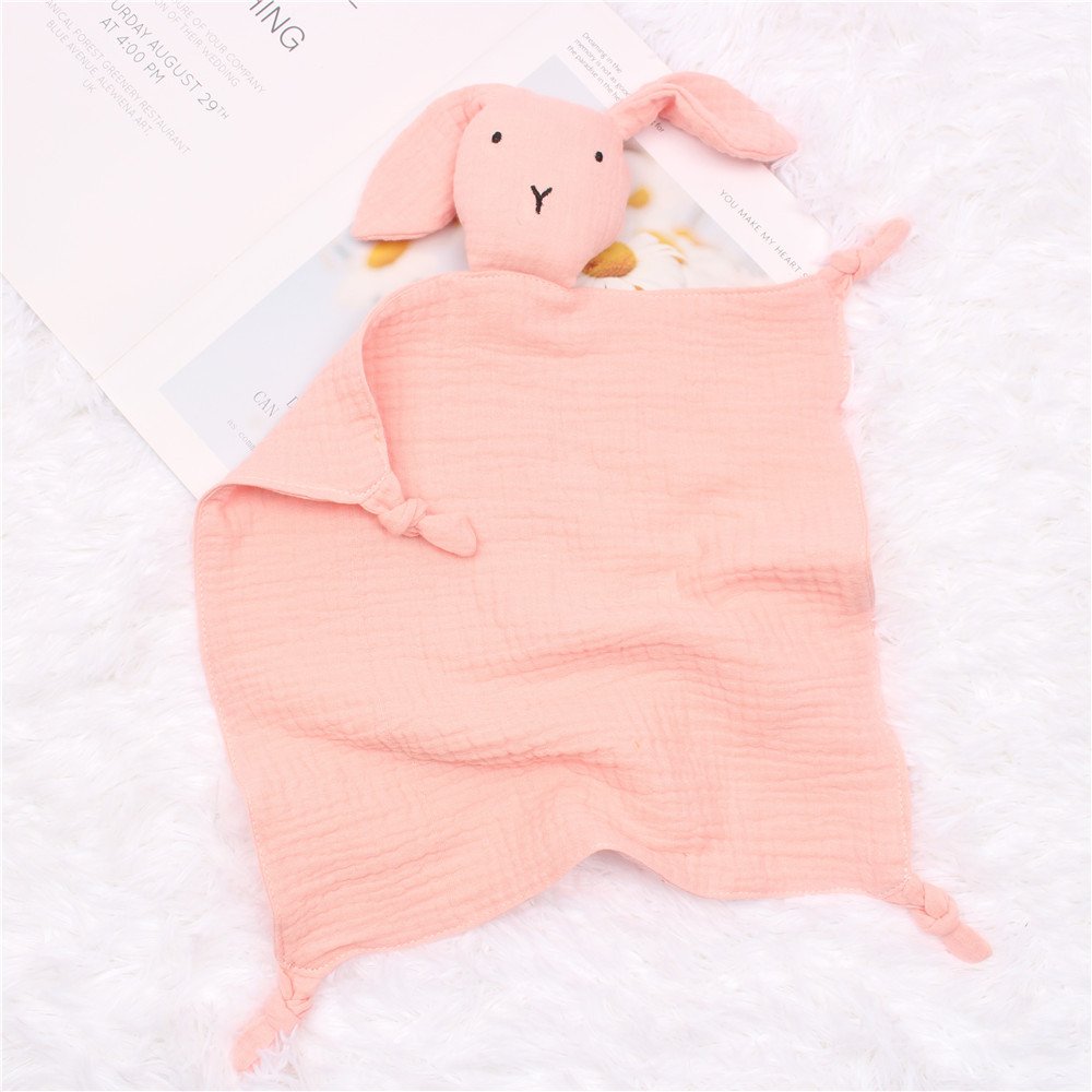 Baby Cotton Gauze Comforter Cloth Baby Sleeps Doll Rabbit Comforter Handkerchief Crepe Cloth Comfort Toy