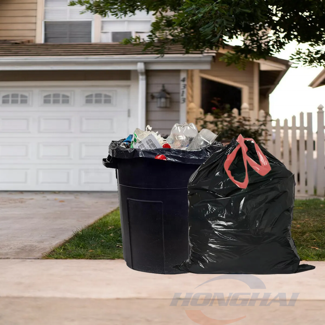 Custom 5 13 30 39 Gallon Garbage Plastic Bags,Best Price Drawstring Trash Bags Rubbish Bags Bin Can Liner,Unscented Refuse Sacks