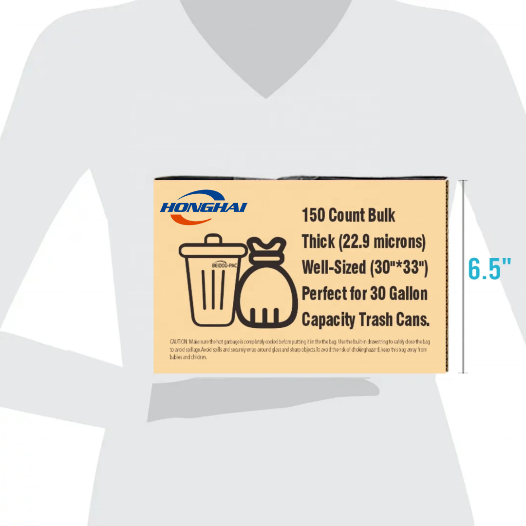 Custom 5 13 30 39 Gallon Garbage Plastic Bags,Best Price Drawstring Trash Bags Rubbish Bags Bin Can Liner,Unscented Refuse Sacks