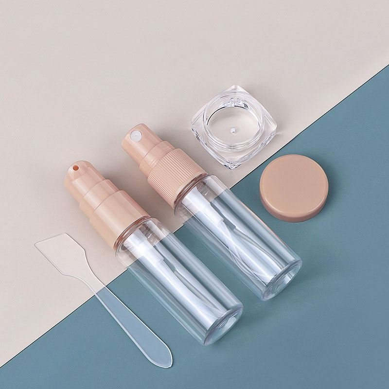 Best Sale Plastic Travel Cosmetic Bottle Set 6 Piece Suit Cosmetic Container Sets