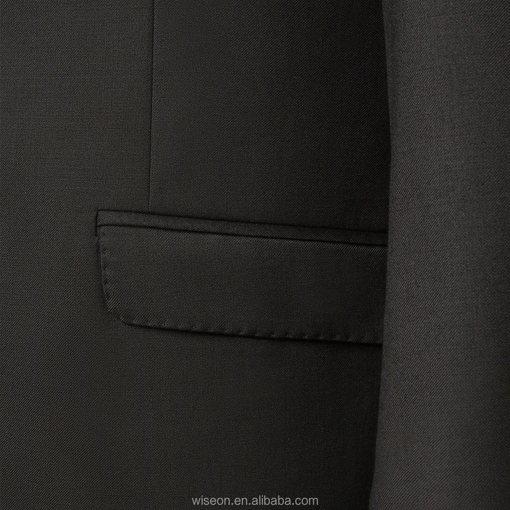 Elegant Single-Button Men's Suit with Rounded Hem and Wide Flat Lapel, Exuding Sophistication
